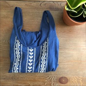 Forever 21 Dusty Blue Tribal Print Design Romper